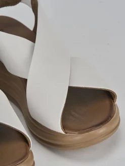 Hot Sandali zeppa tacco 5cm pelle Donna Sandali Zeppa