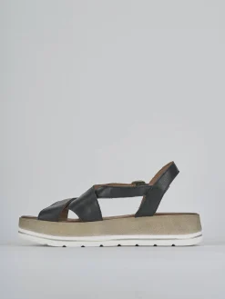 Best Sandali zeppa tacco 5cm pelle Donna Sandali Zeppa