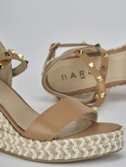 Discount Sandali zeppa tacco 11cm pelle Donna Sandali Zeppa