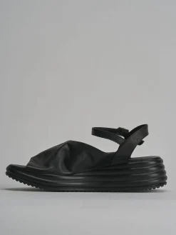 Outlet Sandali zeppa tacco 6cm pelle Donna Sandali Zeppa