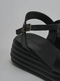 Outlet Sandali zeppa tacco 6cm pelle Donna Sandali Zeppa