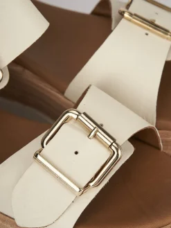 Sale Sandali zeppa tacco 4cm pelle Donna Sandali Zeppa