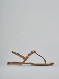 Sale Sandalo infradito tacco 1 cm pelle Donna Sandali Tacco Basso