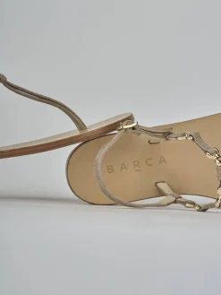 Sandalo infradito tacco 1 cm camoscio Donna Sandali Tacco Basso