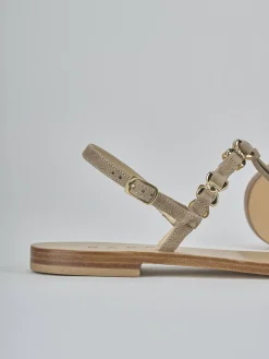 Sandalo infradito tacco 1 cm camoscio Donna Sandali Tacco Basso