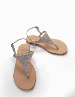 Online Sandalo infradito tacco 1 cm glitter Donna Sandali Tacco Basso