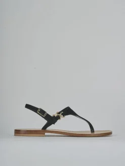 Sale Sandalo infradito tacco 1 cm camoscio Donna Sandali Tacco Basso