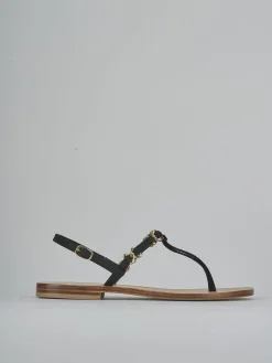 Clearance Sandalo infradito tacco 1 cm camoscio Donna Sandali Tacco Basso