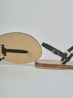 Clearance Sandalo infradito tacco 1 cm camoscio Donna Sandali Tacco Basso