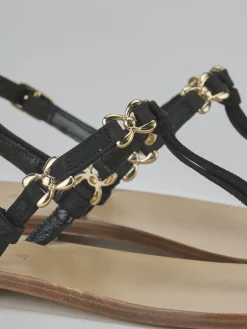 Clearance Sandalo infradito tacco 1 cm camoscio Donna Sandali Tacco Basso