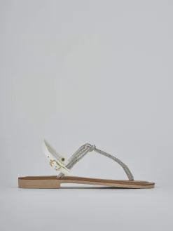 Discount Sandalo infradito tacco 1 cm pelle Donna Sandali Tacco Basso