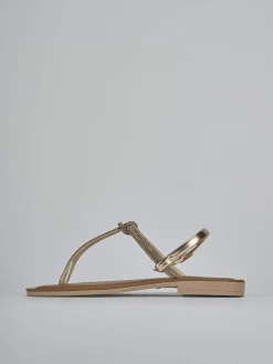 Outlet Sandalo infradito tacco 1 cm pelle Donna Sandali Tacco Basso