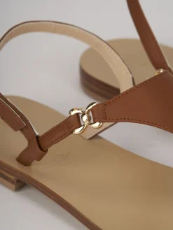 Online Sandalo infradito tacco 1 cm pelle Donna Sandali Tacco Basso