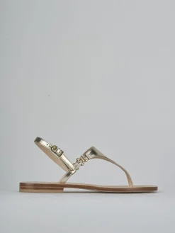 New Sandalo infradito tacco 1 cm laminato Donna Sandali Tacco Basso