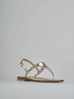 New Sandalo infradito tacco 1 cm laminato Donna Sandali Tacco Basso