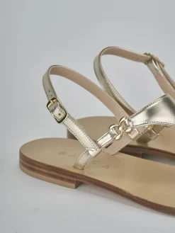 New Sandalo infradito tacco 1 cm laminato Donna Sandali Tacco Basso