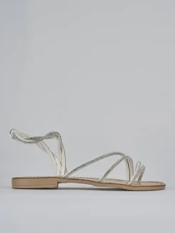 Discount Sandalo tacco 1 cm pelle Donna Sandali Tacco Basso