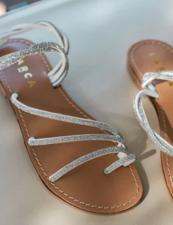 Discount Sandalo tacco 1 cm pelle Donna Sandali Tacco Basso