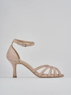 Sale Sandalo tacco 7 cm camoscio Donna Sandali Tacco Alto