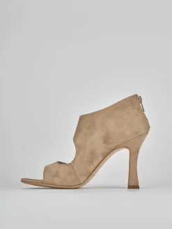 New Sandalo tacco 9 cm camoscio Donna Sandali Tacco Alto