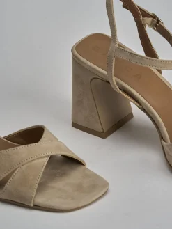 Online Sandalo tacco 8 cm camoscio Donna Sandali Tacco Alto