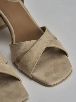 Online Sandalo tacco 8 cm camoscio Donna Sandali Tacco Alto