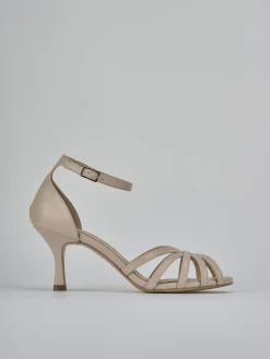 Discount Sandalo tacco 7 cm pelle Donna Sandali Tacco Alto