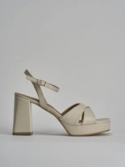 Sale Sandalo tacco 8 cm pelle Donna Sandali Tacco Alto