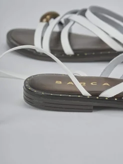 Best Sandalo tacco 1 cm pelle Donna Sandali Tacco Basso