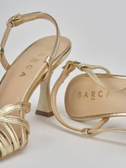 New Sandalo tacco 7 cm pelle Donna Sandali Tacco Alto