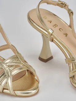 New Sandalo tacco 7 cm pelle Donna Sandali Tacco Alto