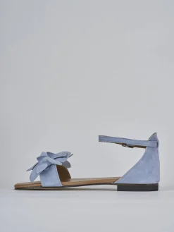 Sandalo tacco 1 cm camoscio Donna Sandali Tacco Basso