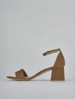 Sale Sandalo tacco 6 cm camoscio Donna Sandali Tacco Alto