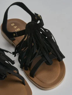 Clearance Sandalo tacco 1 cm camoscio Donna Sandali Tacco Basso