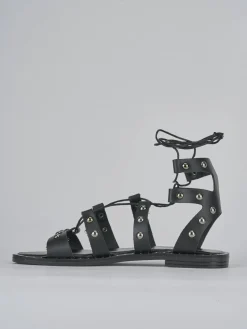 Sale Sandalo tacco 1 cm pelle Donna Sandali Tacco Basso