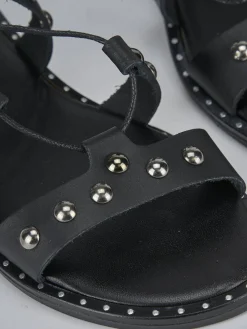 Sale Sandalo tacco 1 cm pelle Donna Sandali Tacco Basso