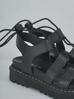 Sale Sandalo tacco 1 cm pelle Donna Sandali Tacco Basso