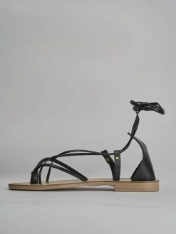 Sale Sandalo tacco 1 cm pelle Donna Sandali Tacco Basso