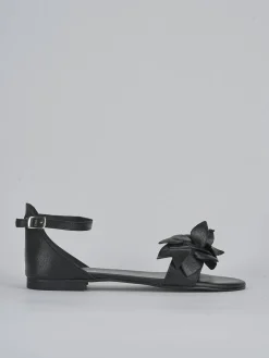 Clearance Sandalo tacco 1 cm pelle Donna Sandali Tacco Basso