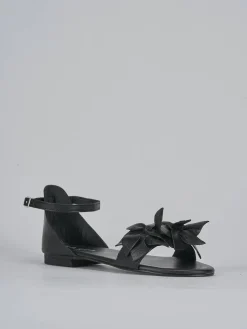 Clearance Sandalo tacco 1 cm pelle Donna Sandali Tacco Basso