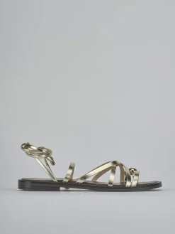 New Sandalo tacco 1 cm laminato Donna Sandali Tacco Basso