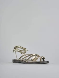 New Sandalo tacco 1 cm laminato Donna Sandali Tacco Basso