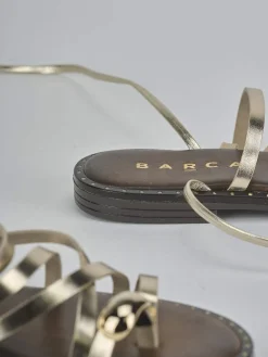 New Sandalo tacco 1 cm laminato Donna Sandali Tacco Basso