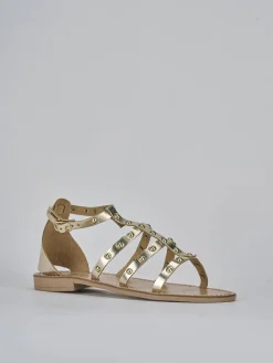 Sale Sandalo tacco 1 cm laminato Donna Sandali Tacco Basso