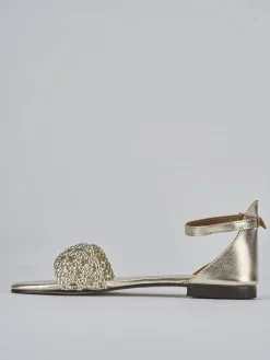 Outlet Sandalo tacco 1 cm laminato Donna Sandali Tacco Basso