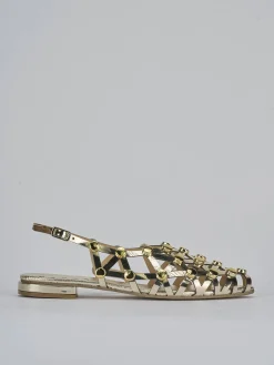 Sandalo tacco 2 cm pelle Donna Sandali Tacco Basso