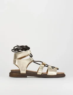 Clearance Sandalo tacco 1 cm pelle Donna Sandali Tacco Basso