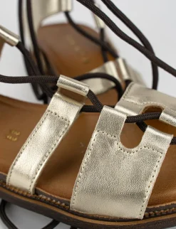 Clearance Sandalo tacco 1 cm pelle Donna Sandali Tacco Basso