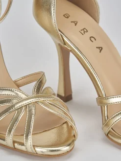 Clearance Sandalo tacco 9 cm pelle Donna Sandali Tacco Alto