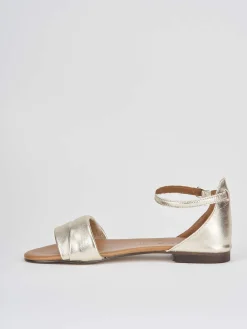 Hot Sandalo tacco 1 cm pelle Donna Sandali Tacco Basso